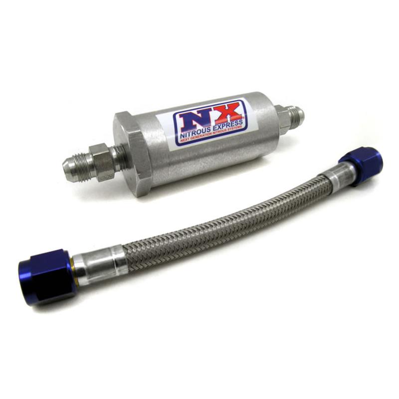 NX Nitrous Filter - D-4 PURE-FLO N20 FILTER & 7 STAINLESS HOSE